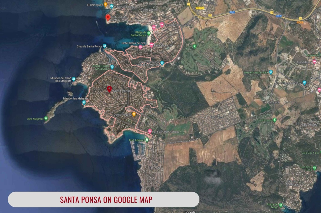 Santa Ponsa on Google map