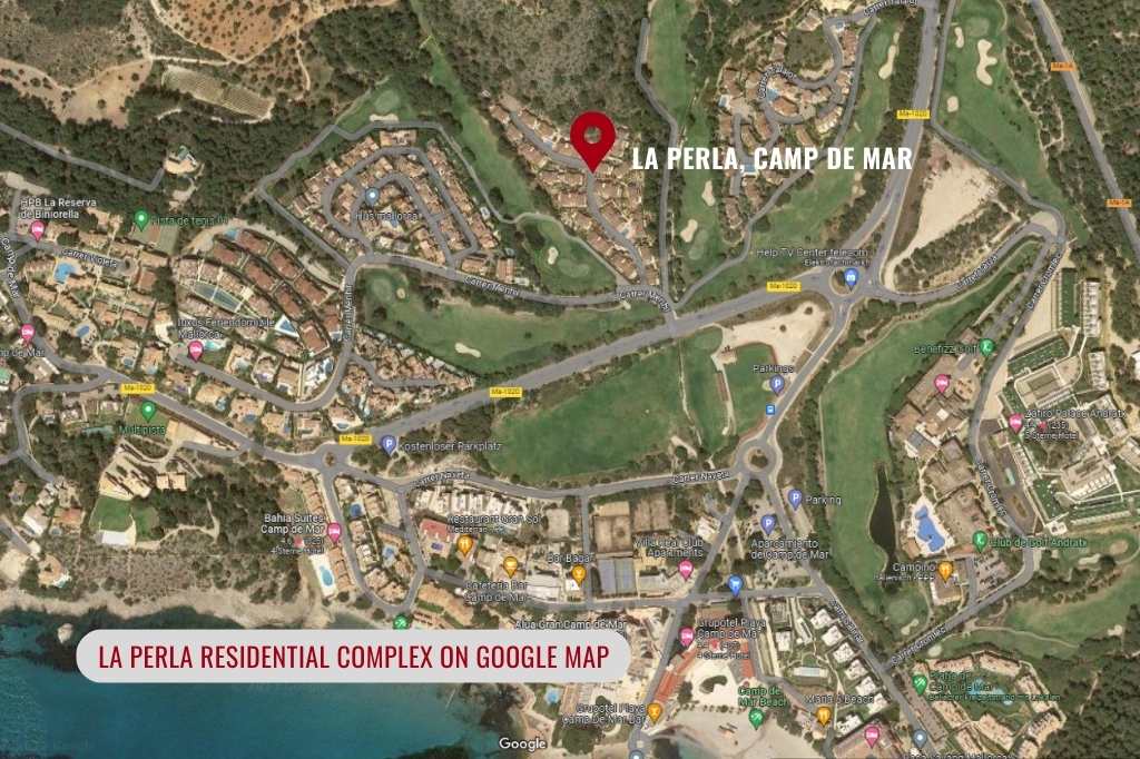 The Location of the Prestigious La Perla Residential Complex in Camp de Mar
