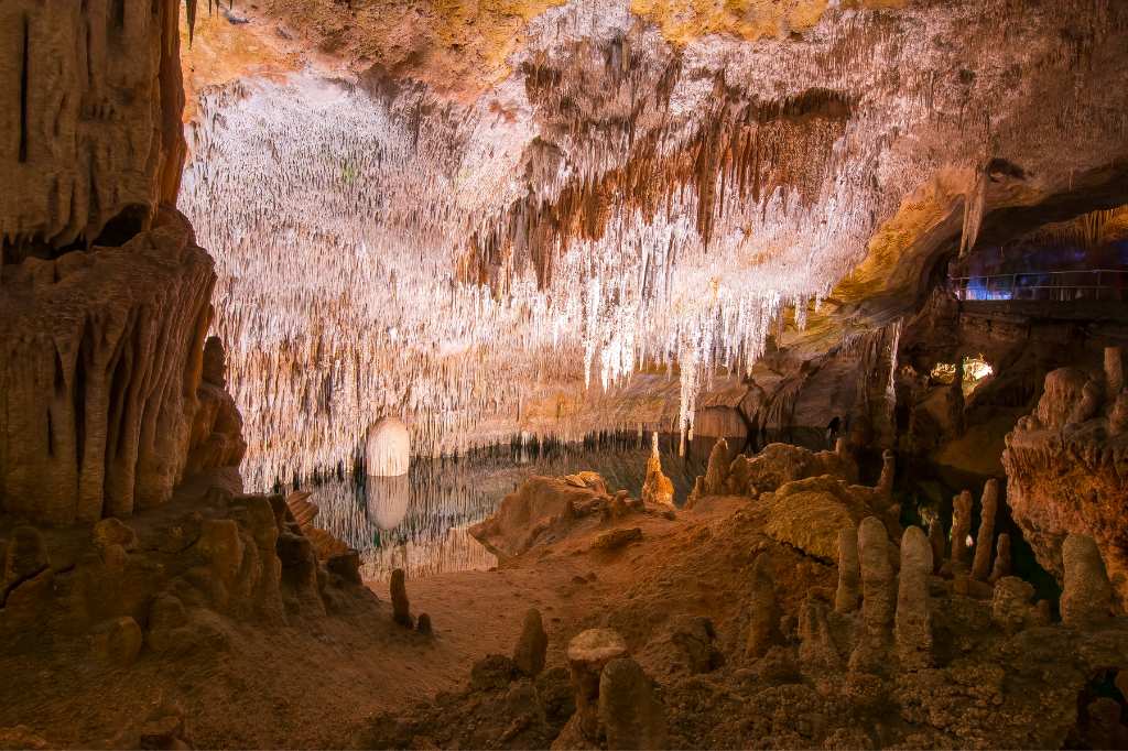 The Dragon cave (Cuevas del Drach), one of the top tourist attractions in Mallorca