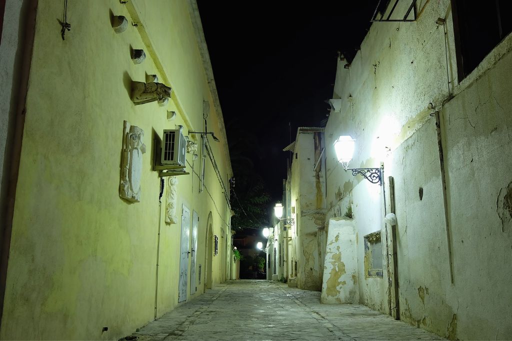 empty Night street, Palma de Mallorca,Spain