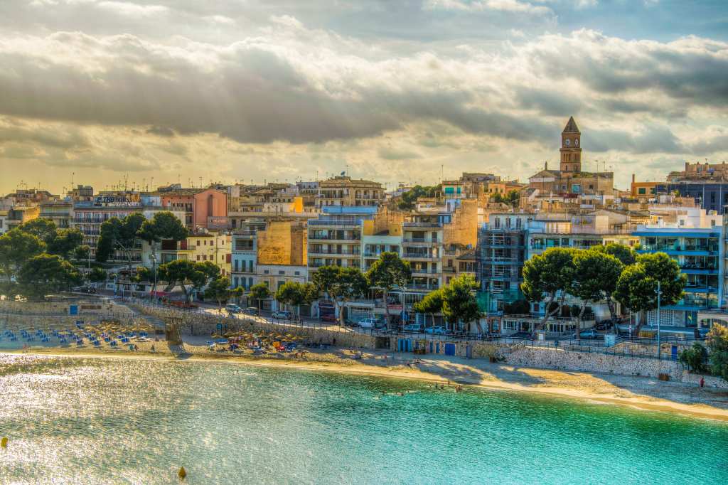 Seaside view of Porto Cristo, Mallorca, Spain