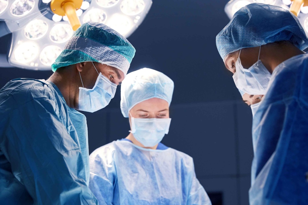 Surgeons in Operating Room at Hospital