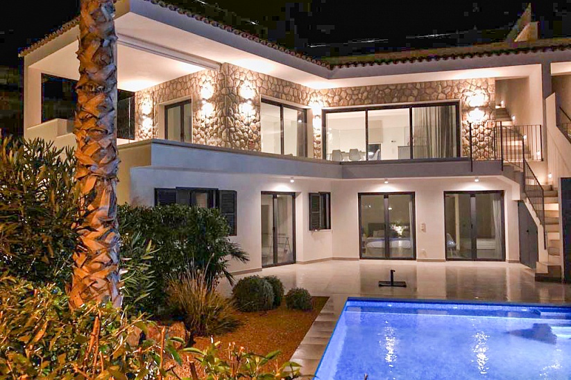 Great villa in a modern style with sea views in Sa Torre