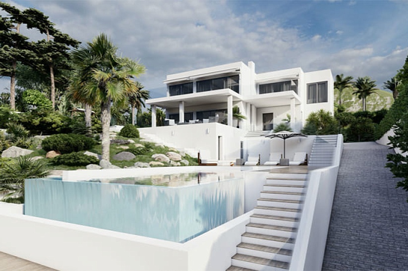Extravagant modern villa with sea views in Santa Ponsa
