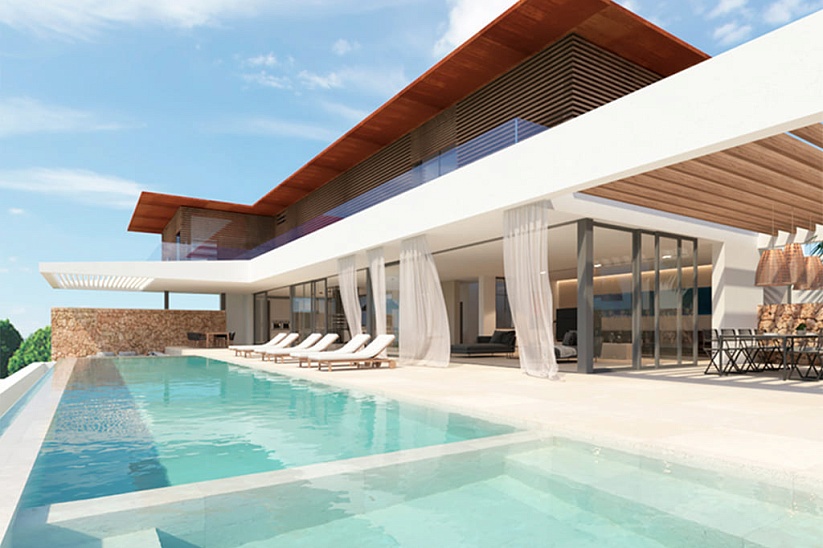 Plot with luxury villa project in Cala Vynes