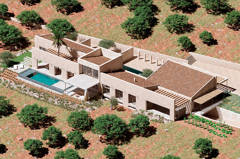 Luxury villa under construction with a large plot of land in Montuiri