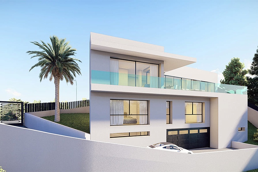 New modern villa with sea views in Costa d'en Blanes