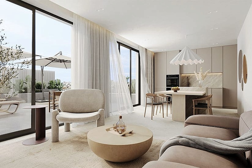 New apartment in a modern complex with a garden and a swimming pool in the center of Palma