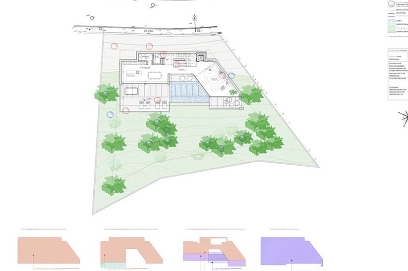 Project with the construction of a new modern villa with sea views in Costa de la Calma
