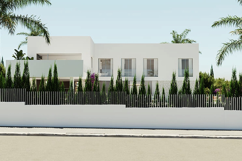 New modern villa with pool under construction in Marratxi