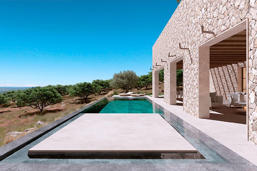 Luxury villa under construction with a large plot of land in Montuiri