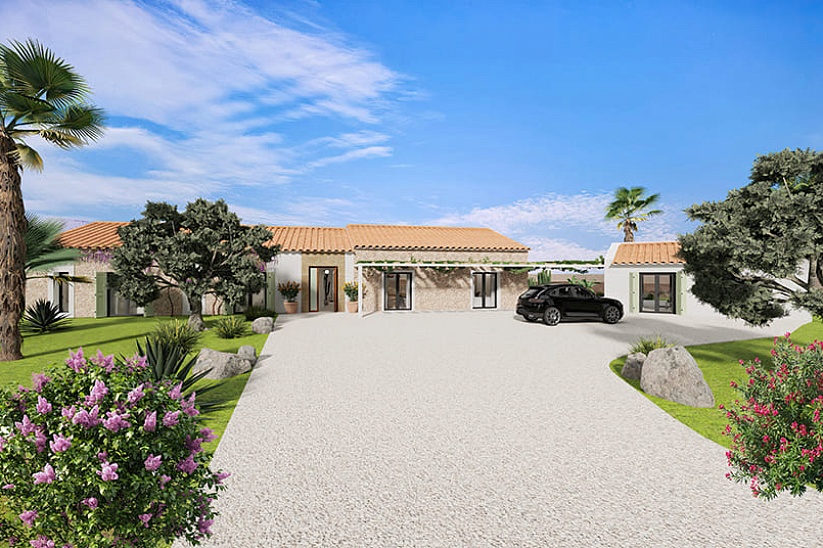 New modern style villa under construction in Marratxi