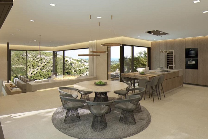 New modern villa with partial sea views in Costa den Blanes