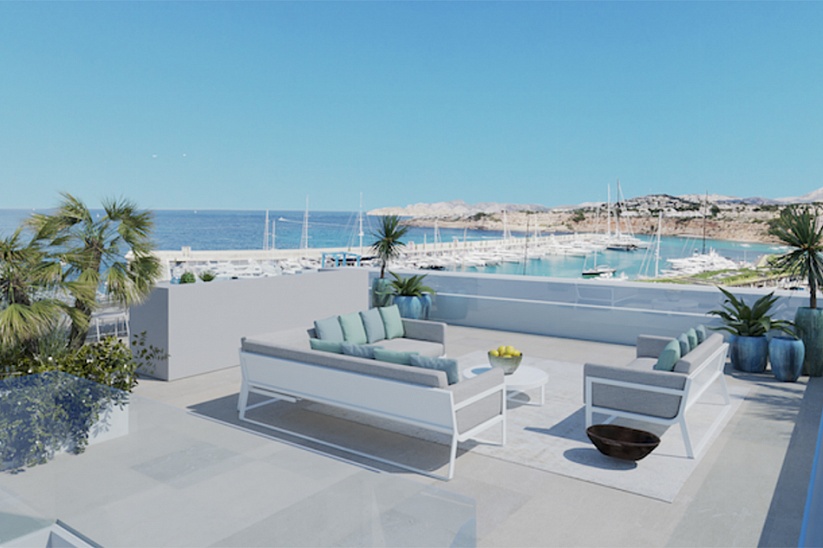 New villa with a unique view of Port Adriano