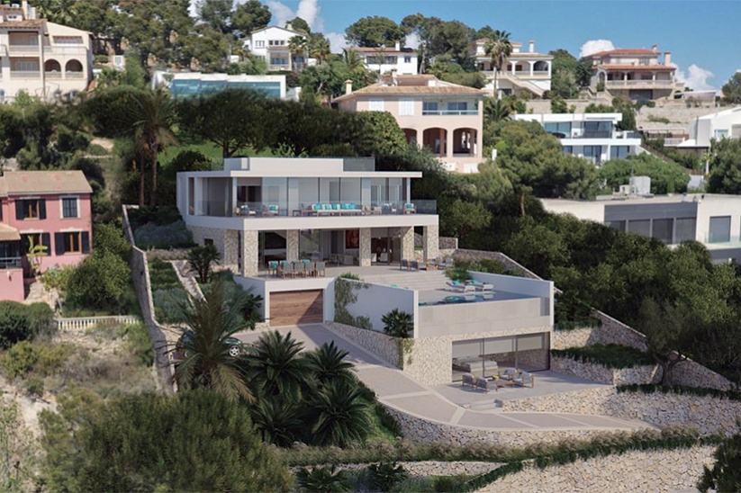 3 bedroom brand new luxury villa with sea views in Costa den Blanes